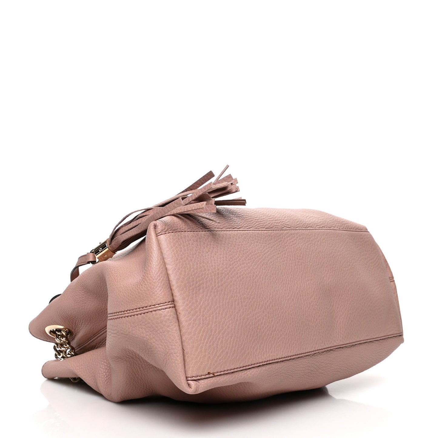 Pebbled Calfskin Medium Soho Chain Shoulder Bag Dark Cipria