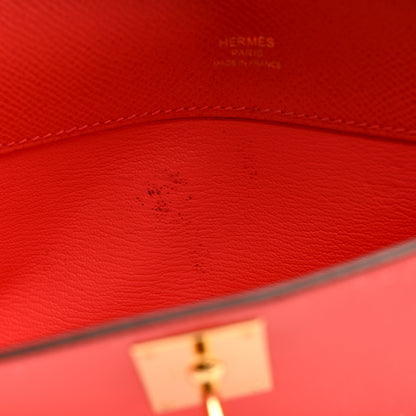 Hermes Epsom Kelly Cut Clutch Pochette Rose Jaipur 6 of 11