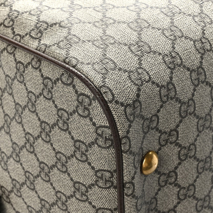 Gucci GG Supreme Monogram Textured Dollar Calfskin Web Large Savoy Duffle Bag Beige Ebony New Acero 7 of 10