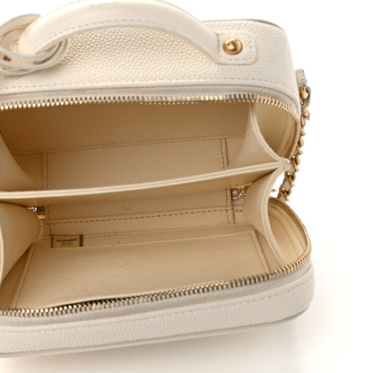 Chanel Caviar Quilted Small CC Filigree Vanity Case White 5 of 11
