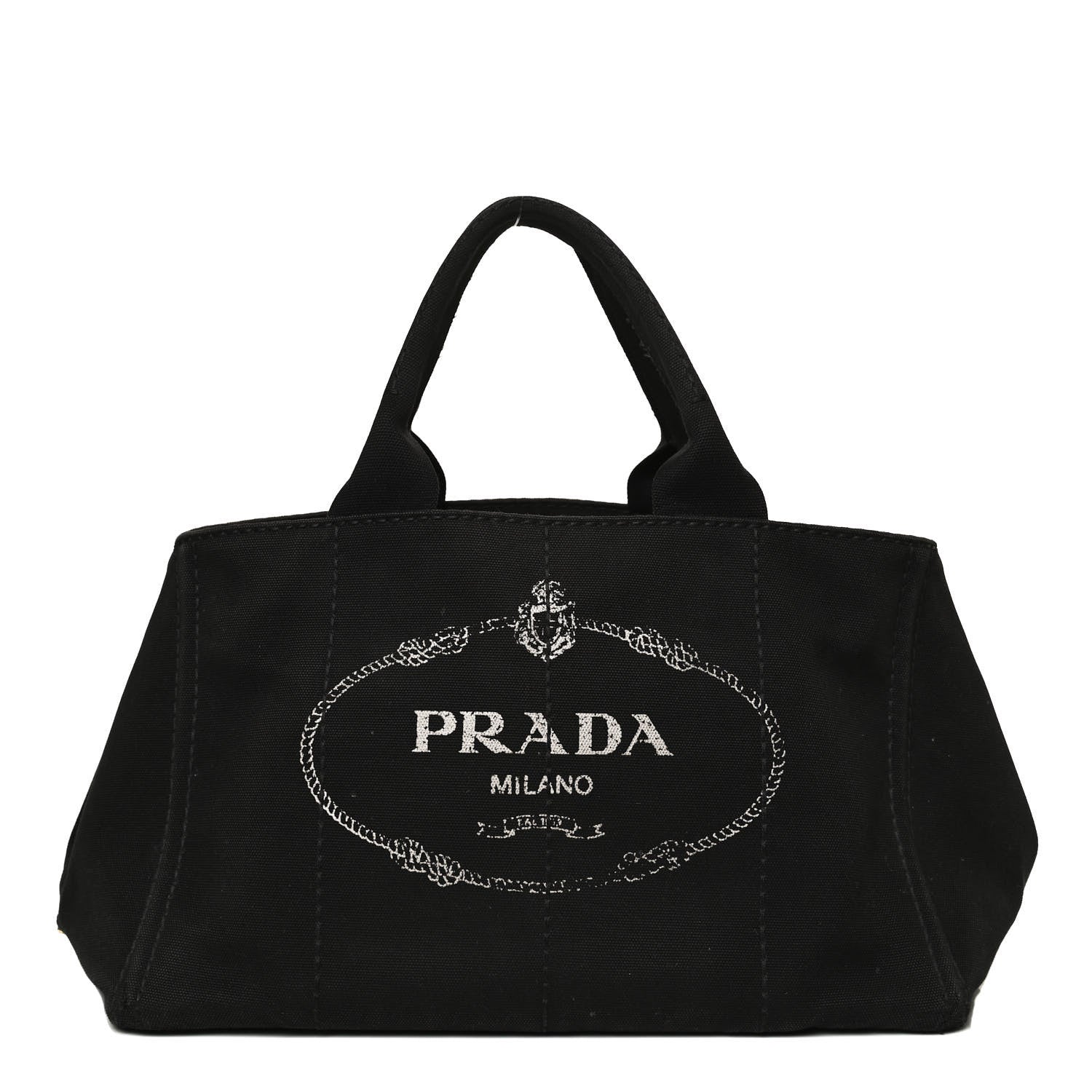 Prada Canapa Logo Tote Black 1 of 10