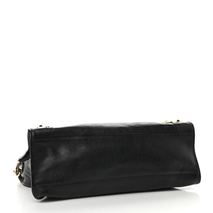 Balenciaga Chevre Gold Metallic Edge Hardware City Black 4 of 9