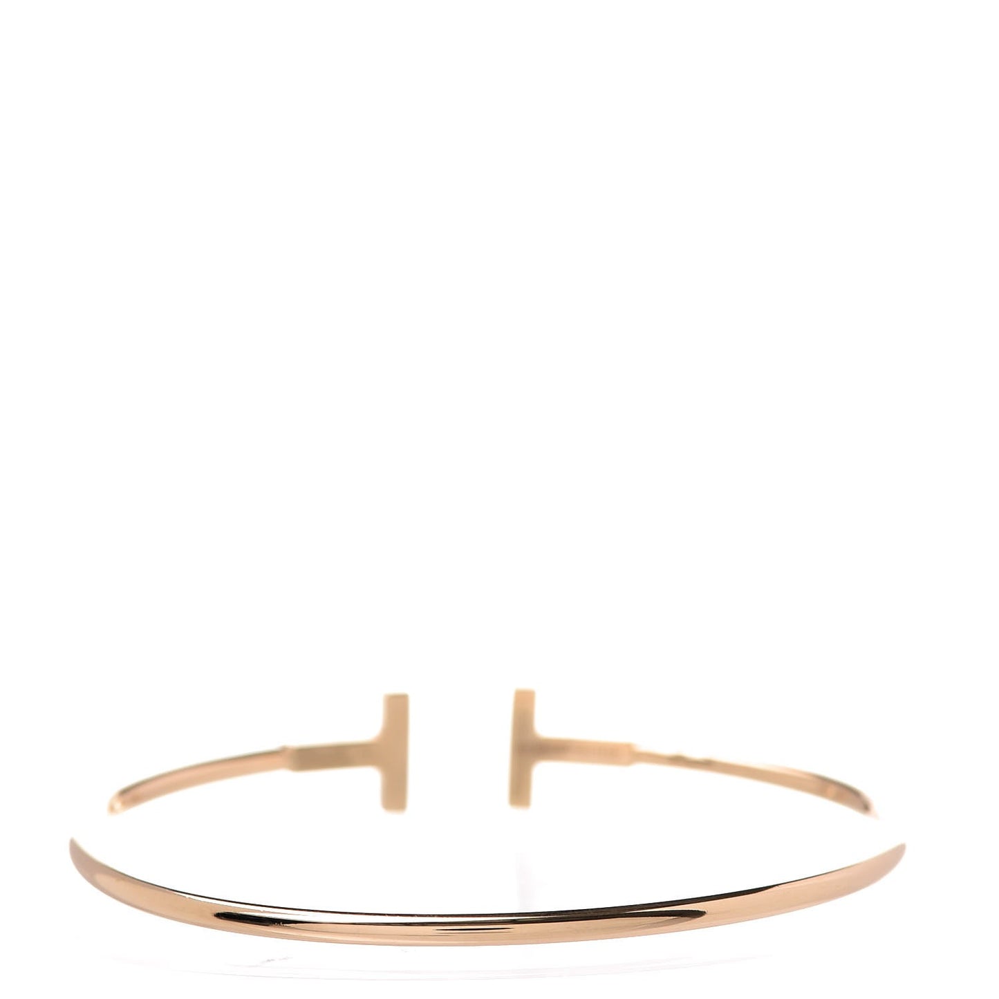 18K Yellow Gold Diamond T Wire Bracelet