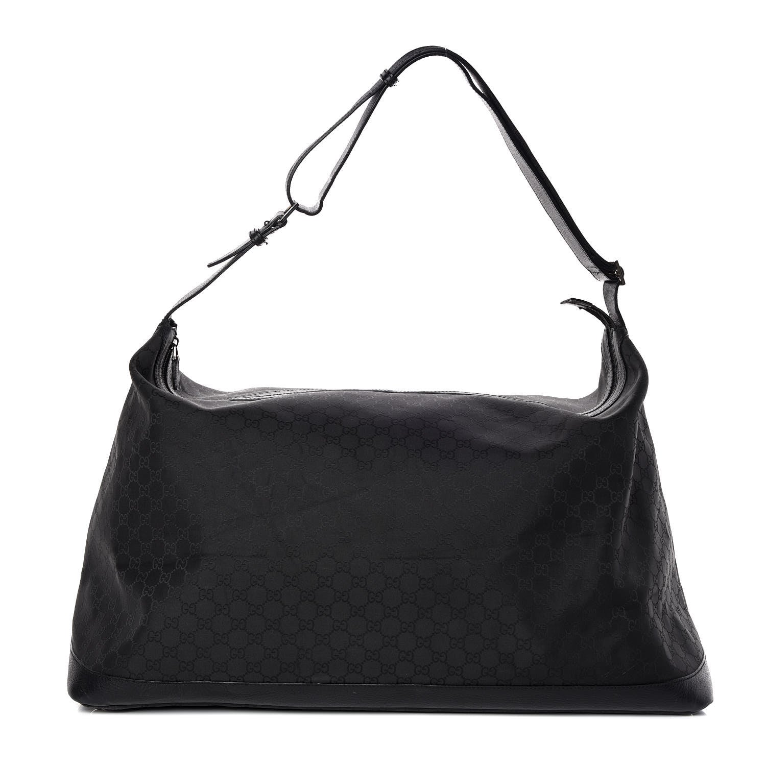 Gucci Nylon Monogram Travel Hobo Black 1 of 13