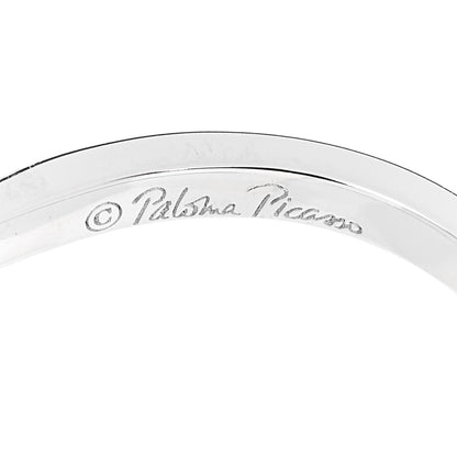 Tiffany 18K White Gold Diamond 7mm Paloma Picasso Sugar Stacks Ring 52 6 6 of 6