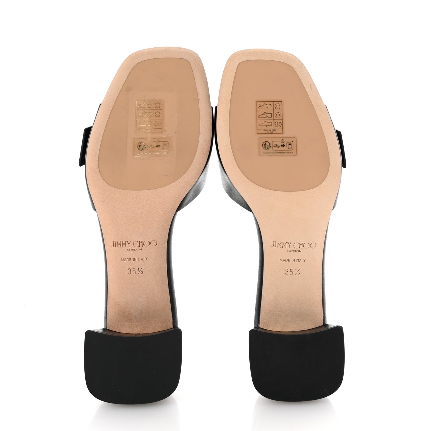 Smooth Calfskin Hawke 40 Mule Sandals 35.5 Black