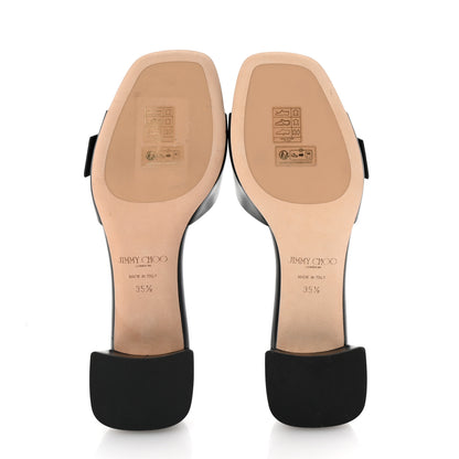 Jimmy Choo Smooth Calfskin Hawke 40 Mule Sandals 35.5 Black 6 of 9