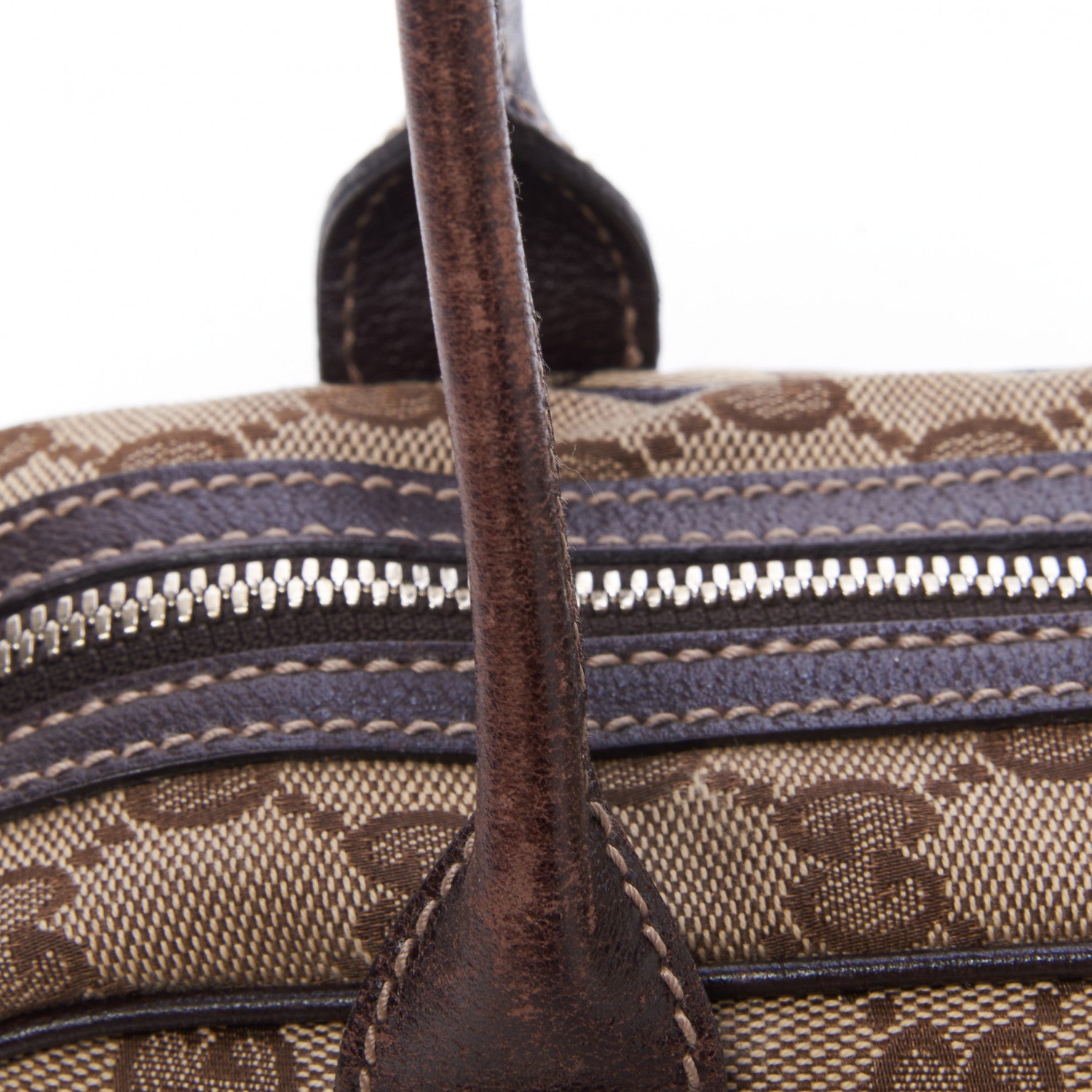 Gucci Monogram Small Princy Satchel Dark Brown 11 of 11