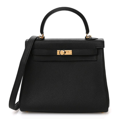 Hermes Togo Kelly Retourne 25 Black 1 of 11