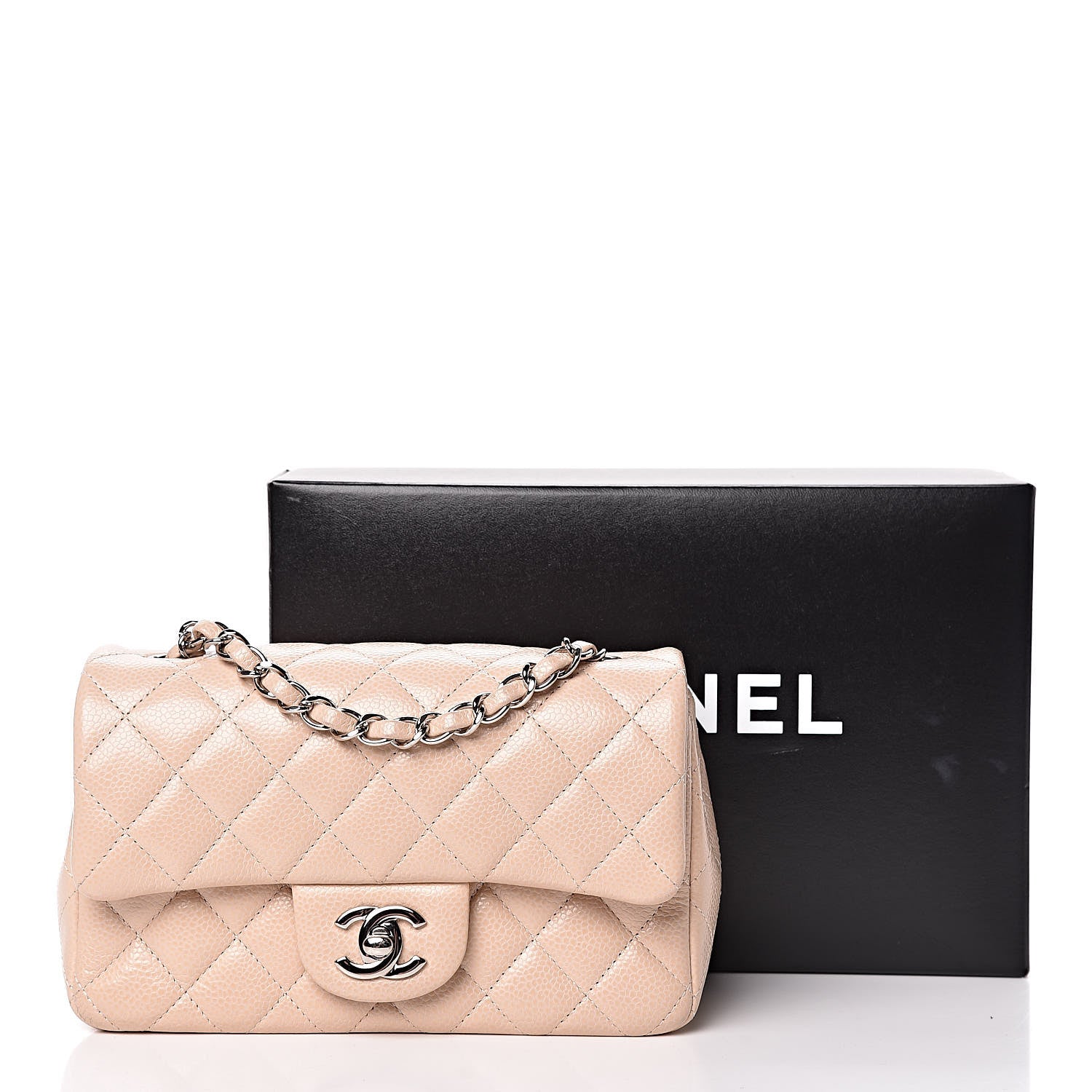 Chanel Caviar Quilted Mini Rectangular Flap Light Pink 13 of 13