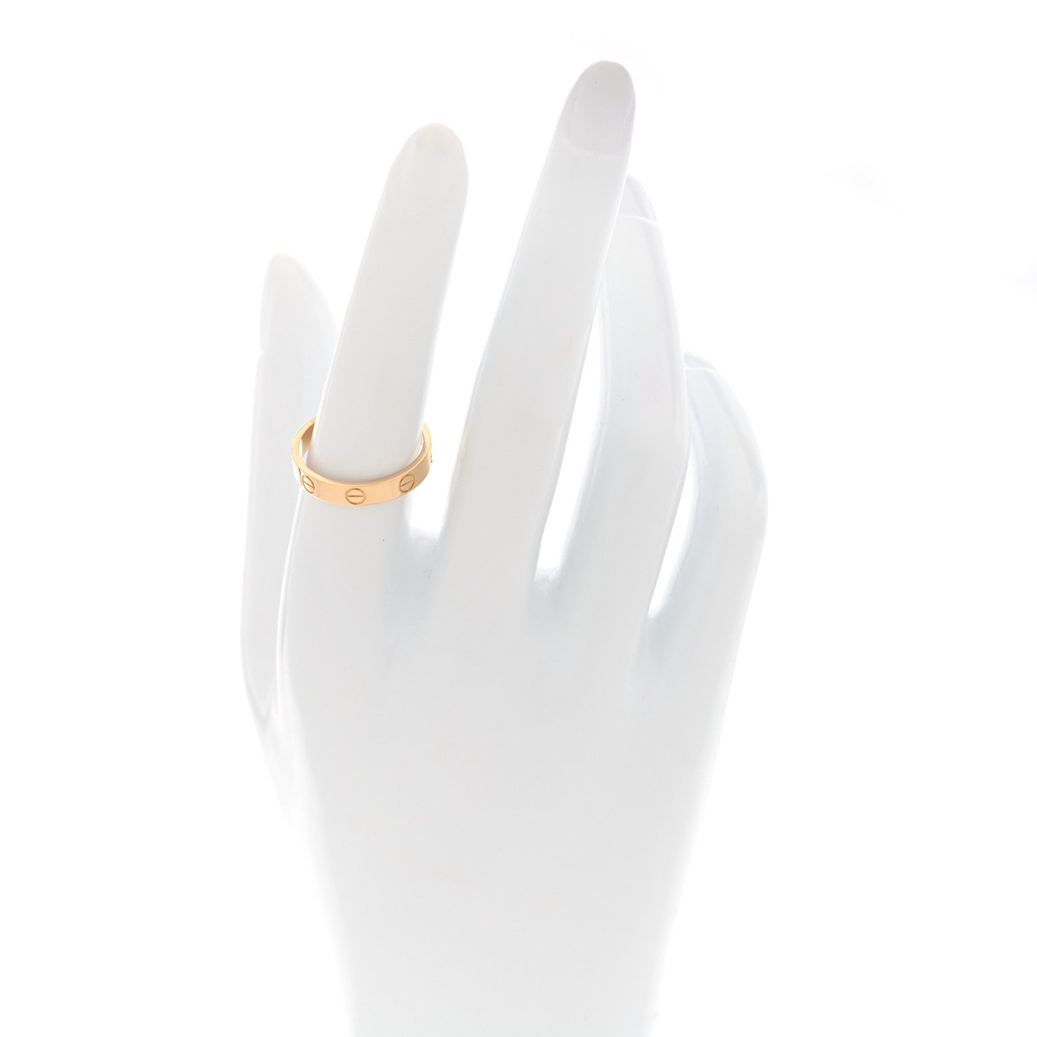 Cartier 18K Yellow Gold 3.5mm LOVE Wedding Band Ring 55 7.25 2 of 5