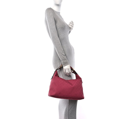 Gucci Monogram Medium Horsebit Chain Hobo Fuchsia 2 of 12