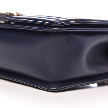 Chanel Lambskin Quilted Medium Boy Flap Dark Navy 9 of 11