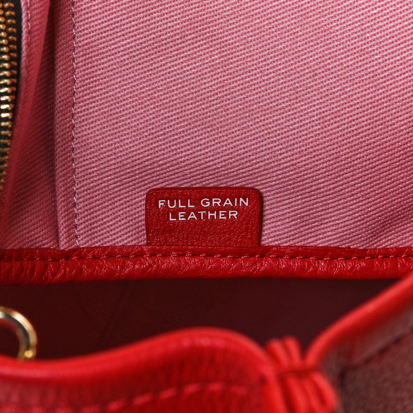 Grained Calfskin Medium The Tote Bag True Red