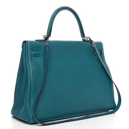 Hermes Togo Kelly Retourne 35 Cobalt 4 of 13