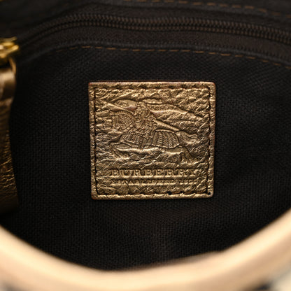 Burberry Haymarket Check Perforated Crossbody Gold 6 of 14
