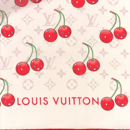 Louis Vuitton LV X TM Cotton Monogram Cerise Shawl White 2 of 3