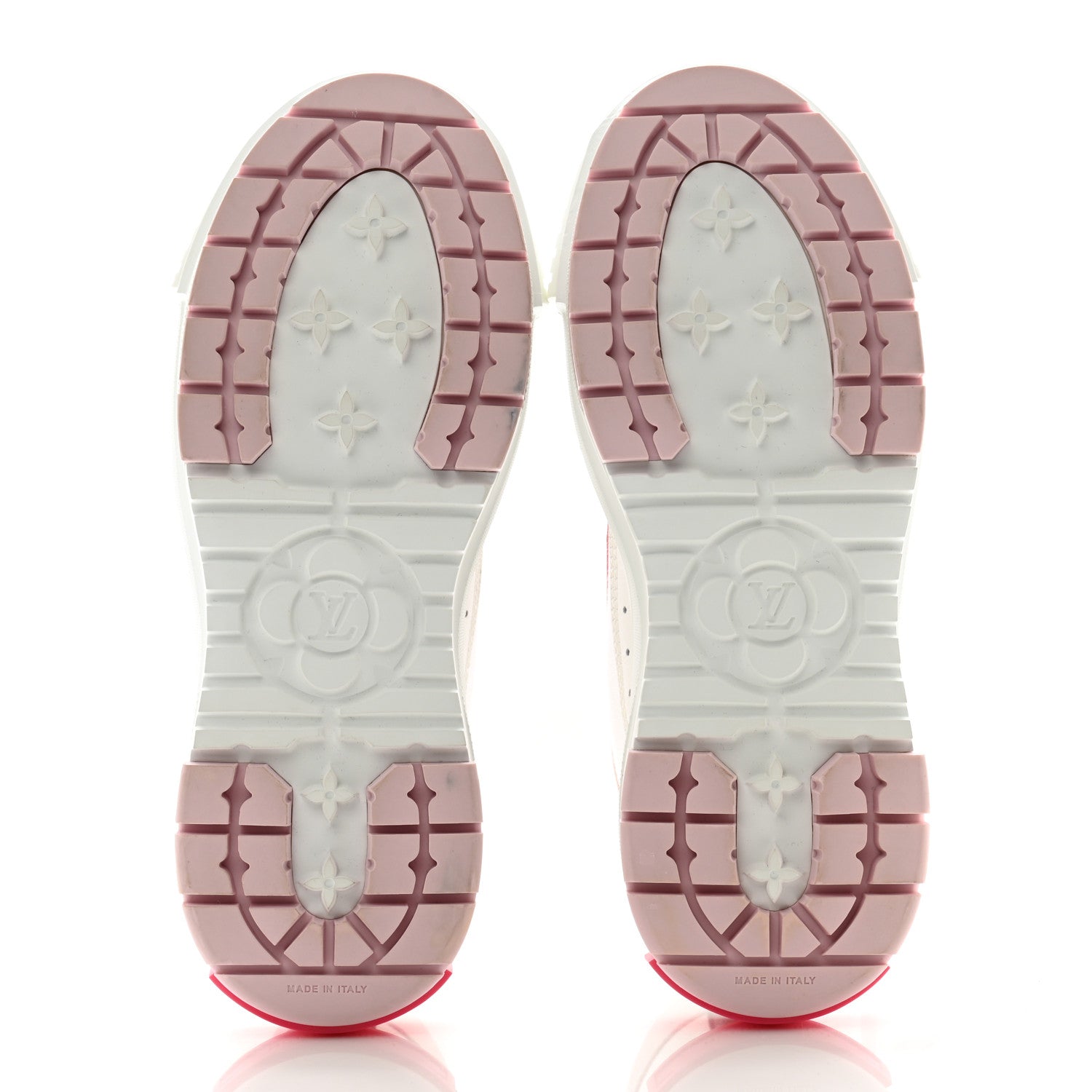 Louis Vuitton Canvas Monogram LV Squad Sneaker Boots 37.5 White Pink 5 of 11