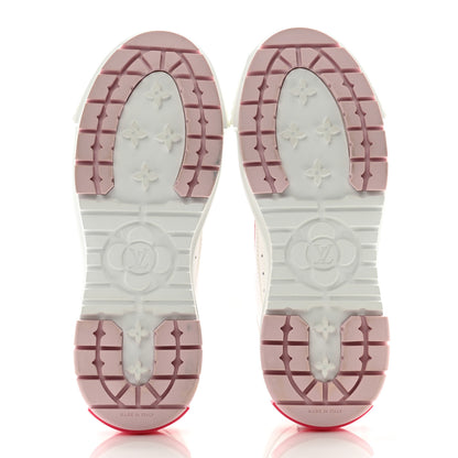 Louis Vuitton Canvas Monogram LV Squad Sneaker Boots 37.5 White Pink 5 of 11