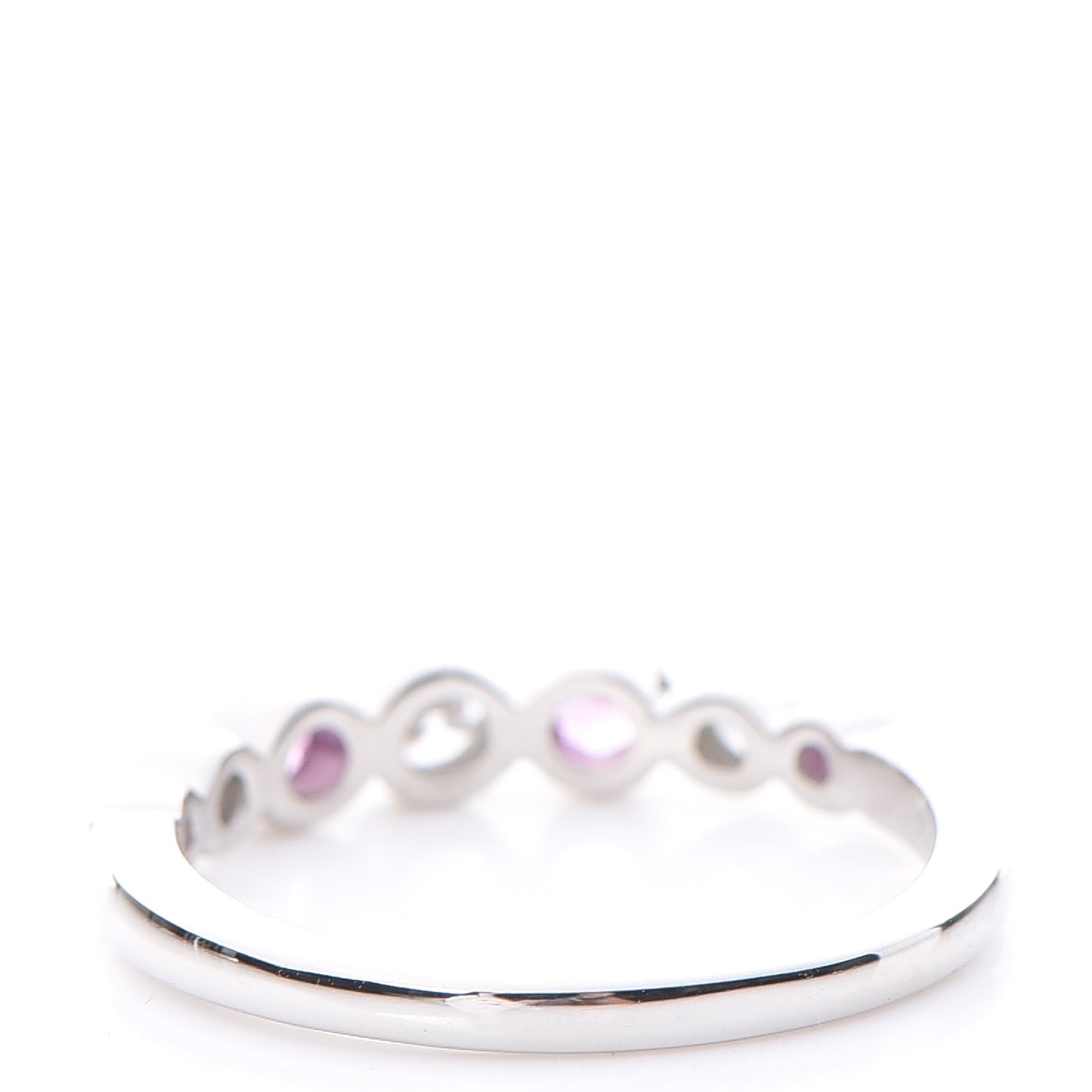 Platinum Diamond Pink Sapphire Jazz Ring 52.5 6.25