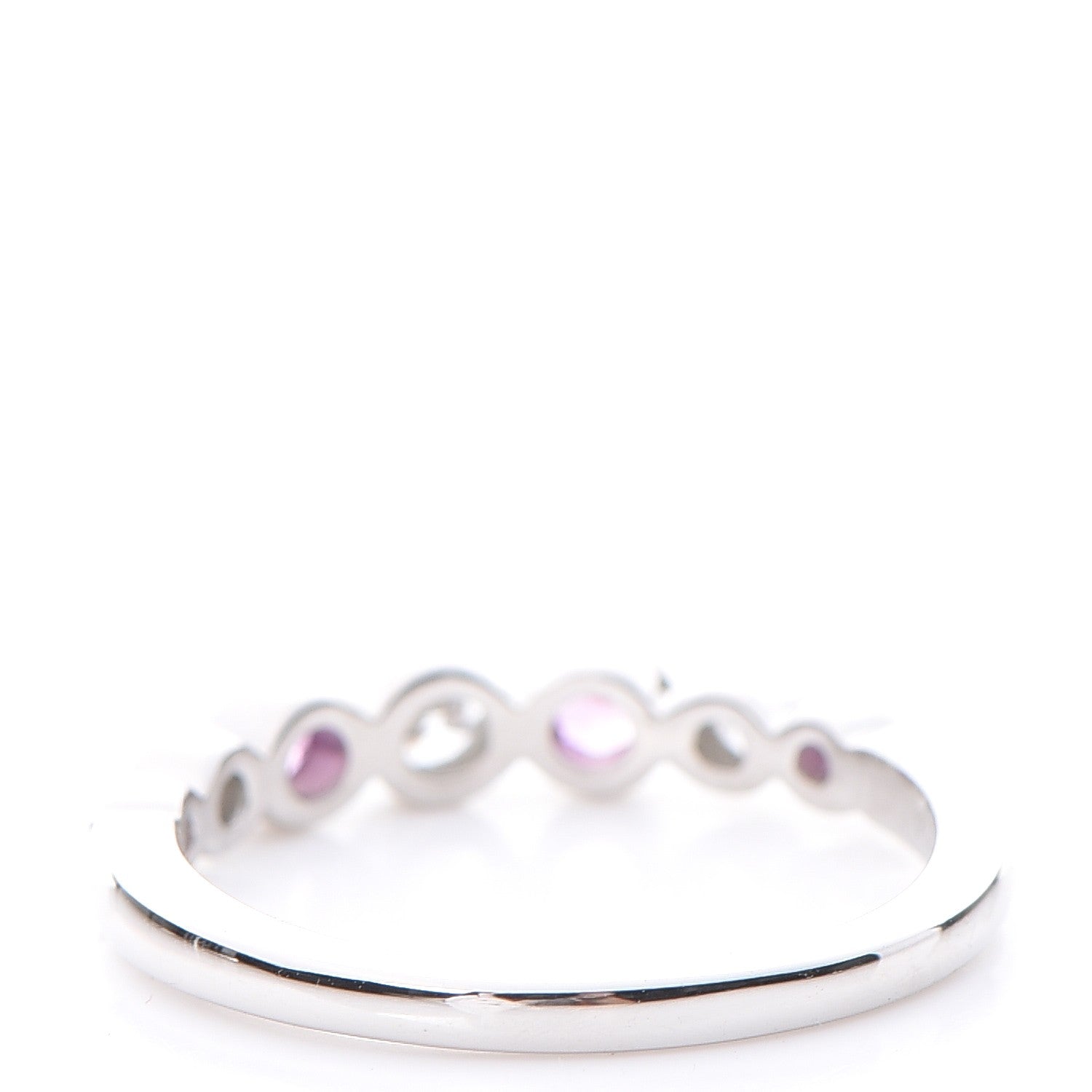Tiffany Platinum Diamond Pink Sapphire Jazz Ring 52.5 6.25 4 of 8