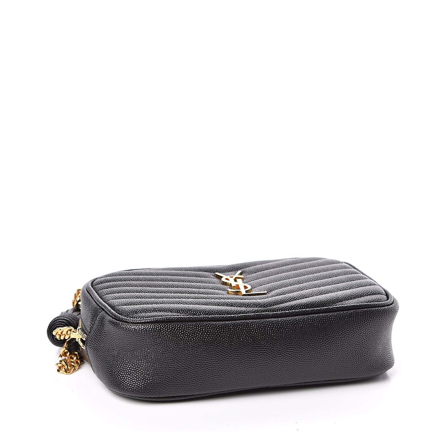 Saint Laurent Grain De Poudre Matelasse Monogram Mini Lou Camera Bag Black 4 of 11