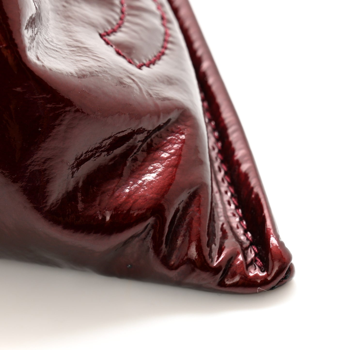 Patent Small Bonbons Wristlet Dark Bordeaux