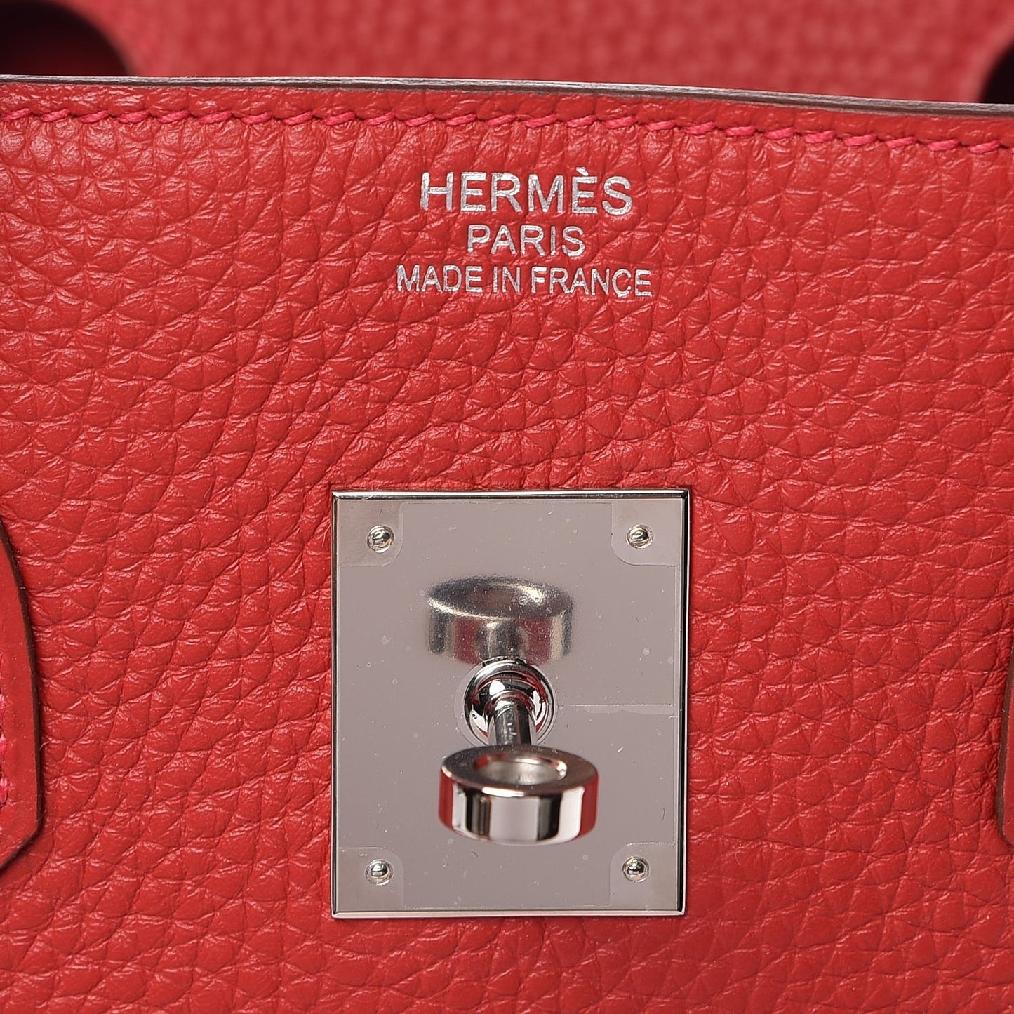 Taurillon Clemence Birkin 35 Rouge Casaque
