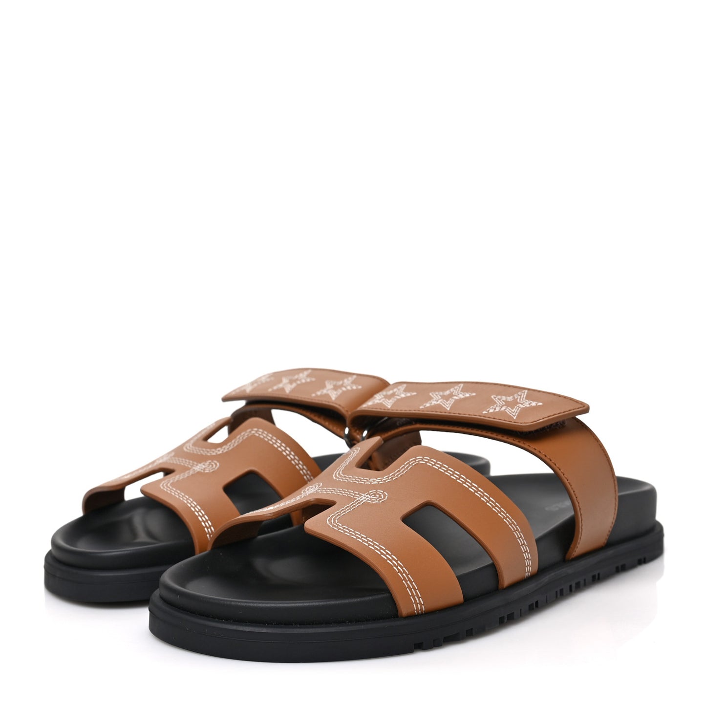 Calfskin Embroidered Womens Chypre Sandals 37 Natural