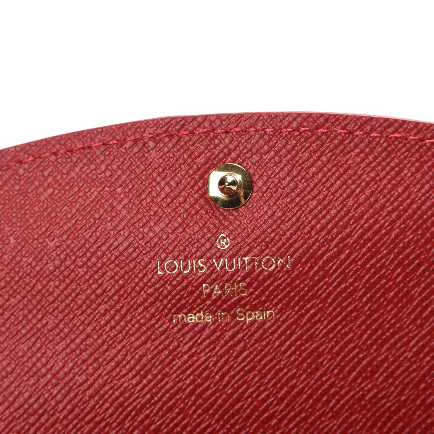 Louis Vuitton Damier Ebene Caissa Wallet Cherry 6 of 9