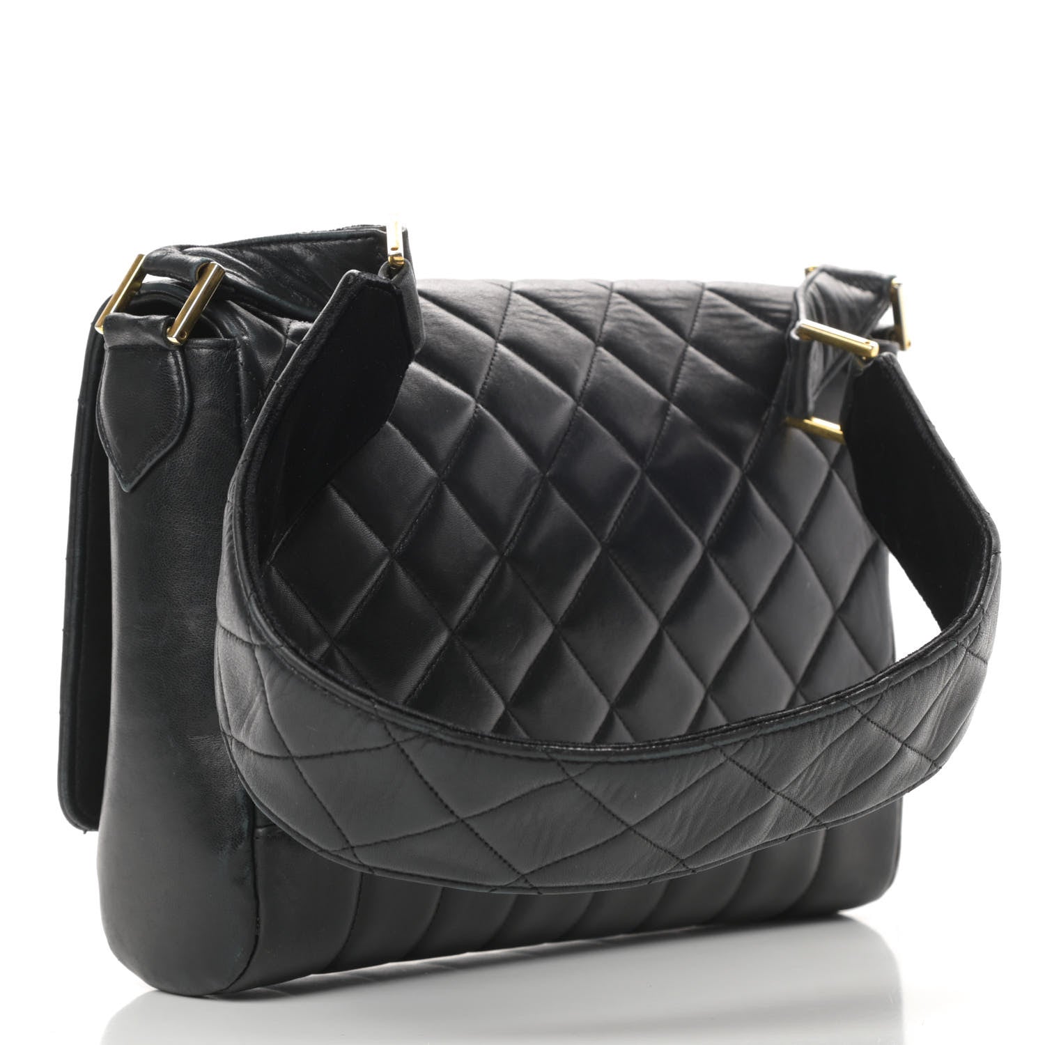 Chanel Lambskin Quilted CC Flap Shoulder Bag Black 3 of 18