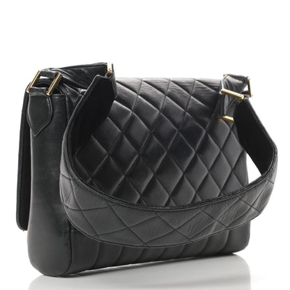 Chanel Lambskin Quilted CC Flap Shoulder Bag Black 3 of 18