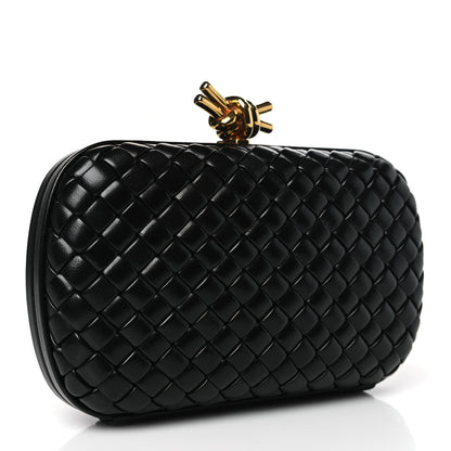Bottega Veneta Nappa Intrecciato Knot Clutch Black 3 of 8