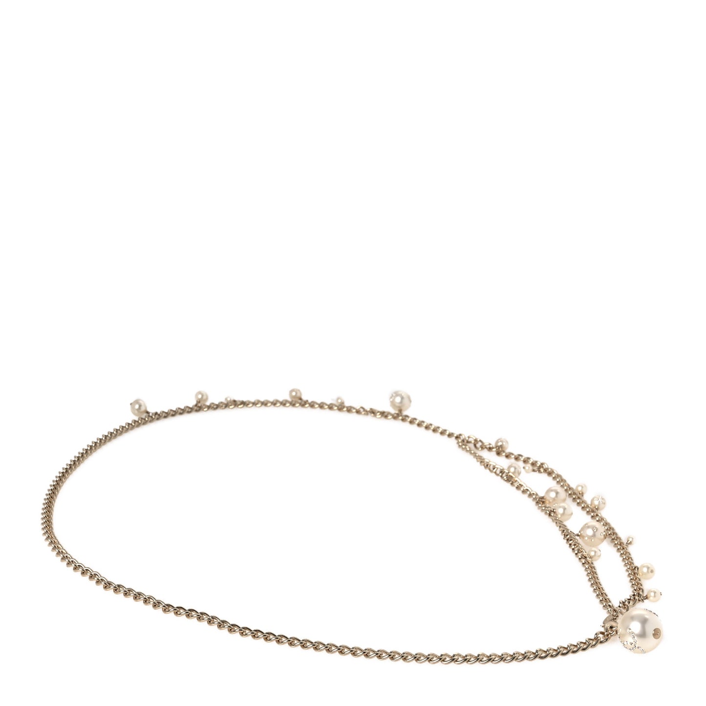 Pearl CC Chain Belt Gold