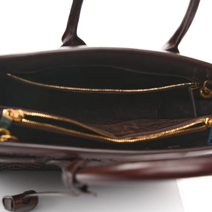 Saint Laurent Calfskin Paglia Palm Sac De Jour Brown 8 of 18