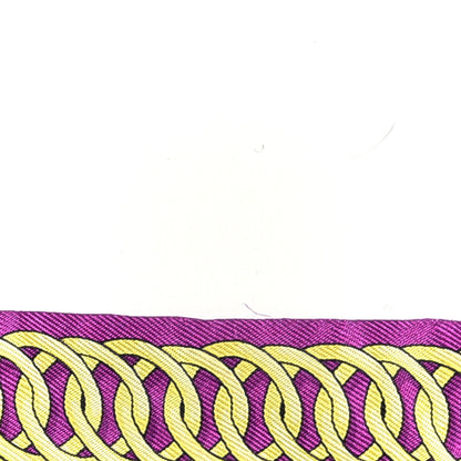 Hermes Silk Maillons Twilly Fuchsia Violet Jaune 4 of 4