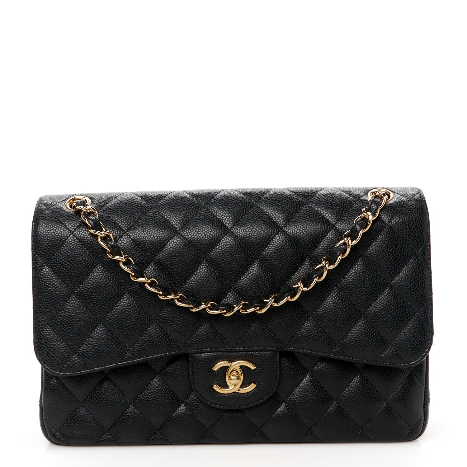 Chanel Caviar Quilted Jumbo Double Flap Black 1 of 10