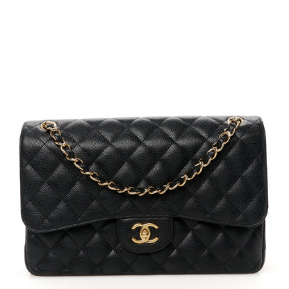 Chanel Caviar Quilted Jumbo Double Flap Black 1 of 10