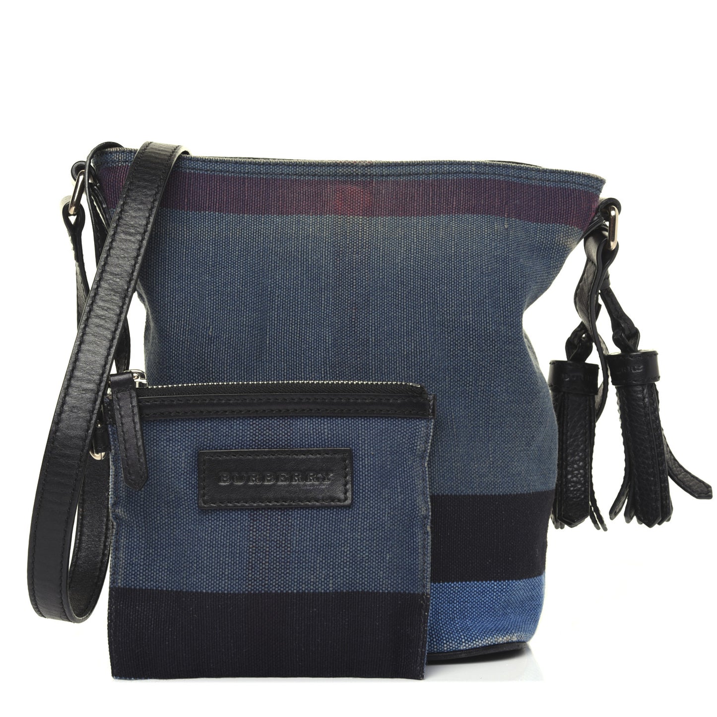 Overdyed Canvas Mega Check Mini Ashby Hobo Ultramarine Blue