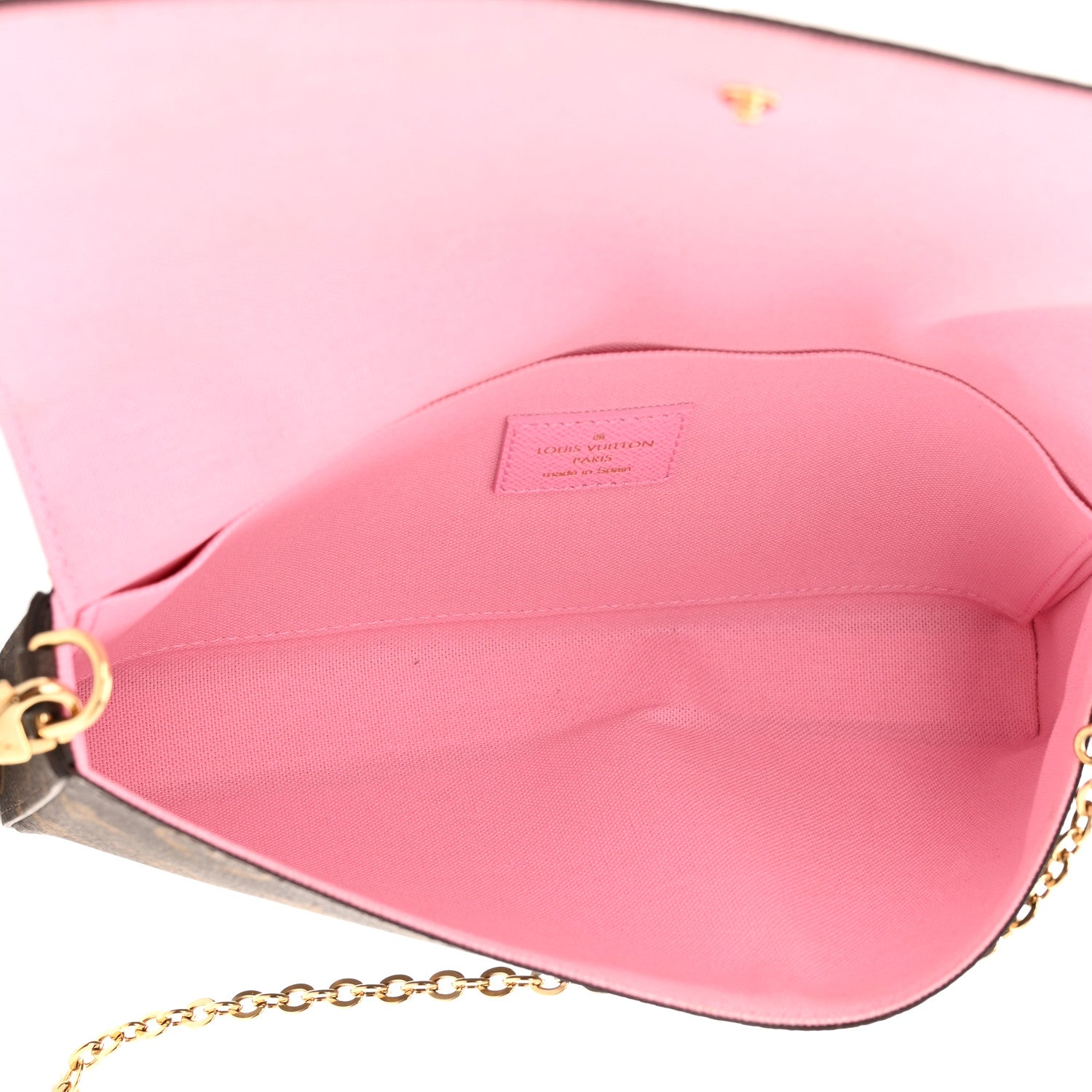 Louis Vuitton Monogram 2022 Christmas Animation Paris Pochette Felicie Chain Wallet Pink 6 of 11