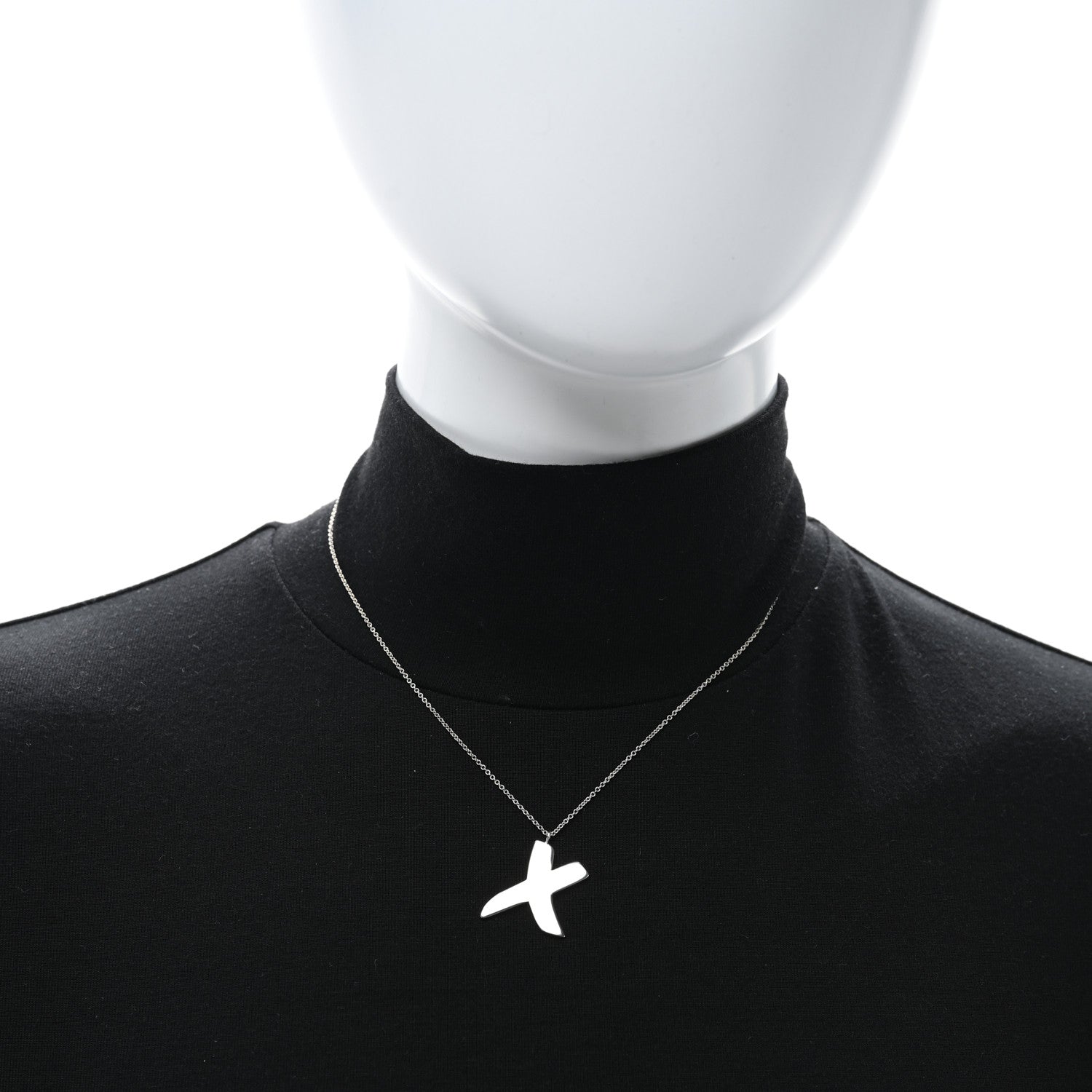 Tiffany Sterling Silver Paloma Picasso Graffiti X Pendant Necklace 2 of 4