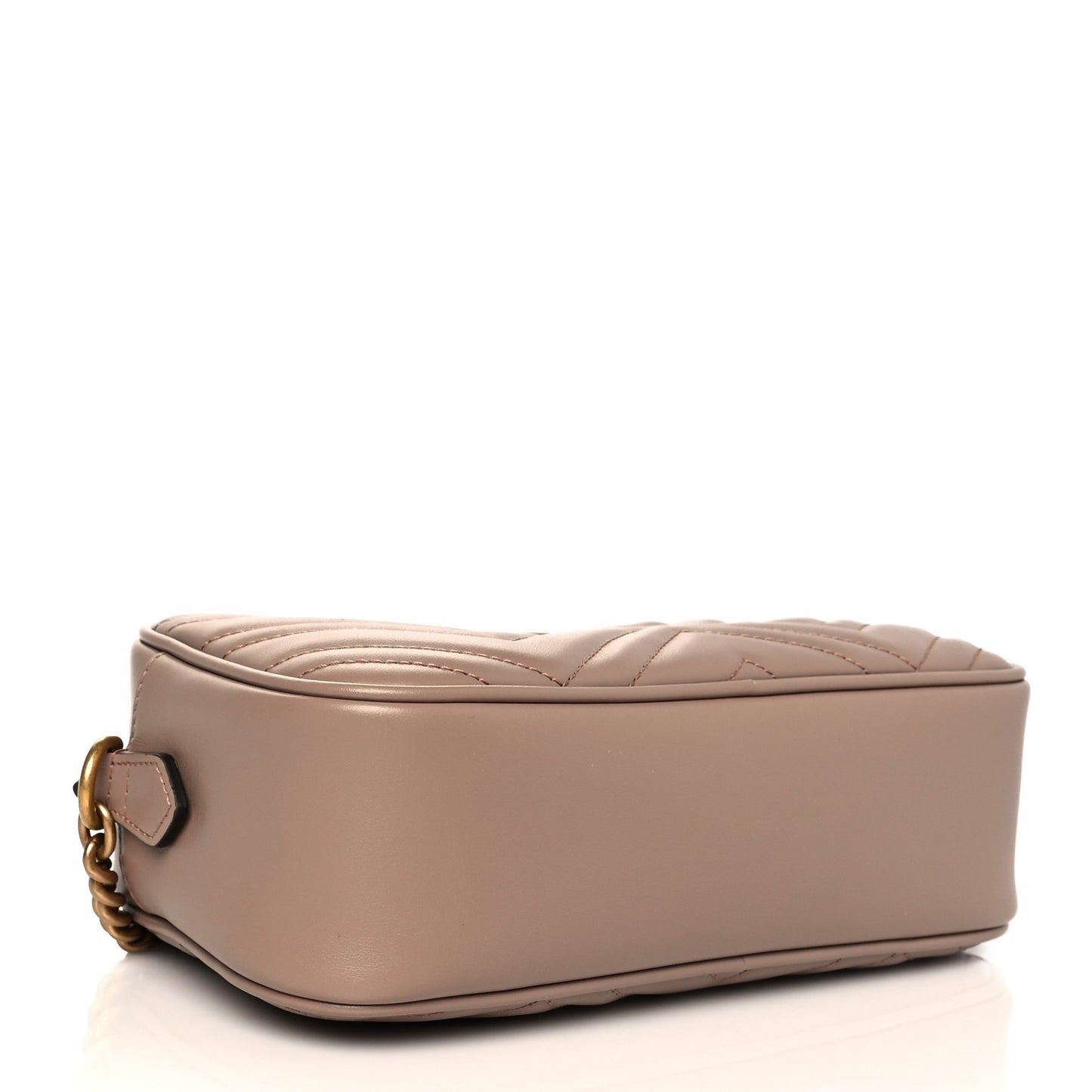 Calfskin Matelasse Small GG Marmont Chain Shoulder Bag Porcelain Rose