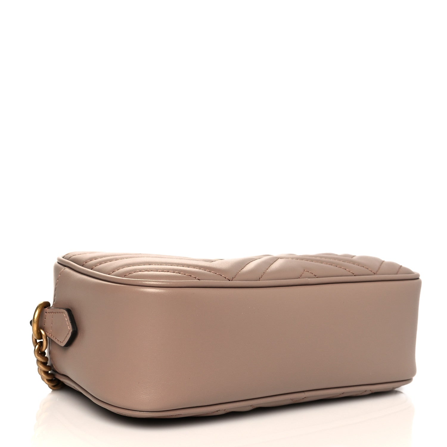 Gucci Calfskin Matelasse Small GG Marmont Chain Shoulder Bag Porcelain Rose 4 of 12