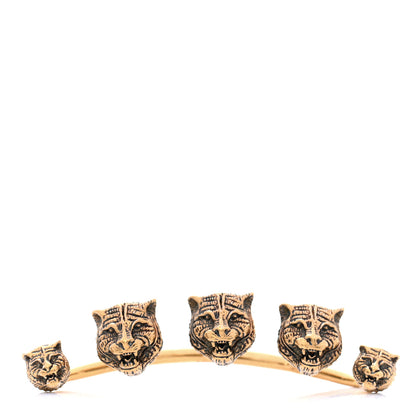 Gucci Metal Tiger Multi-Finger Ring Antique Gold 1 of 5