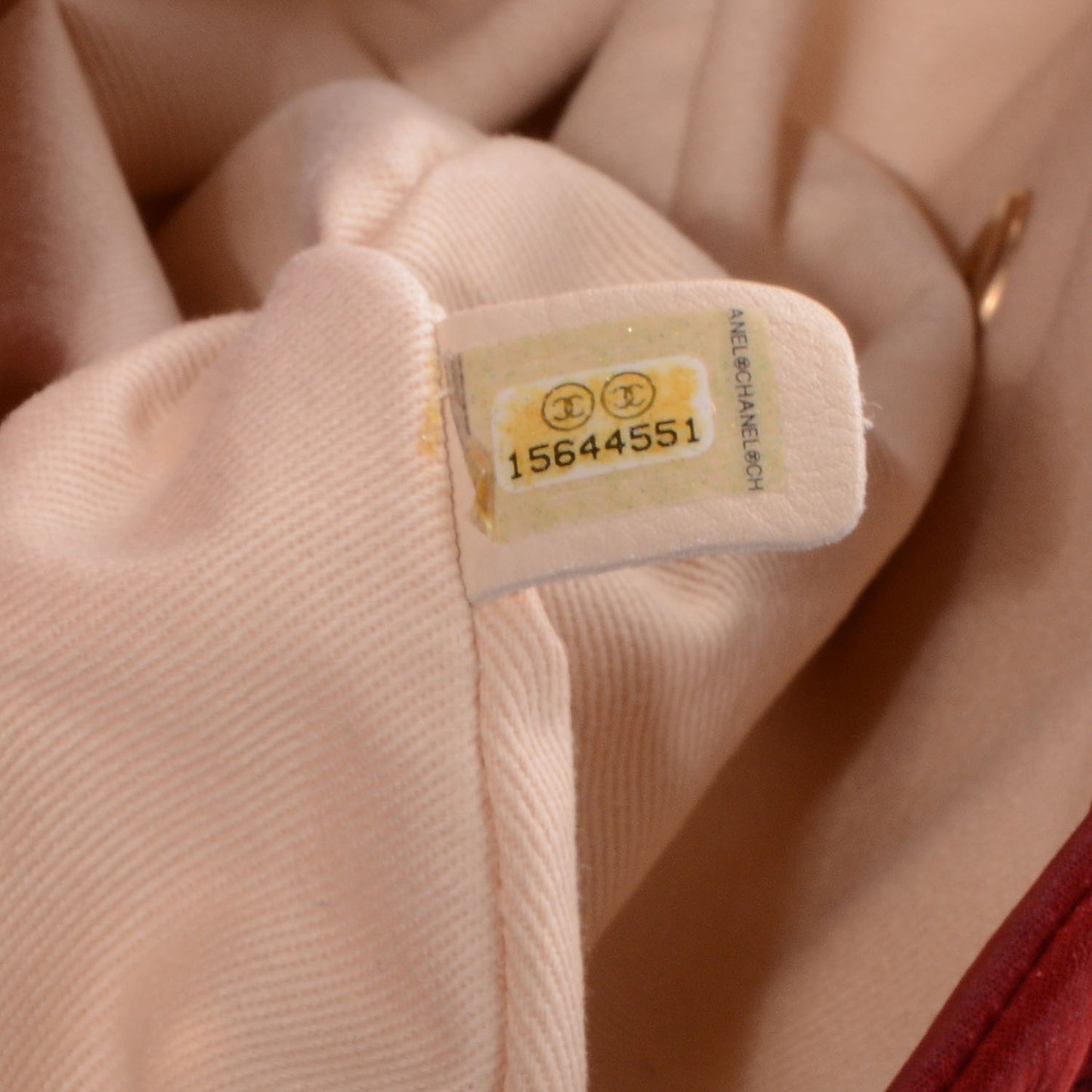 Iridescent Calfskin Chic Quilt Flap Red