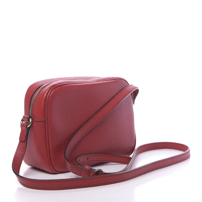 Gucci Pebbled Calfskin Small Soho Disco Bag Tabasco Red 3 of 14