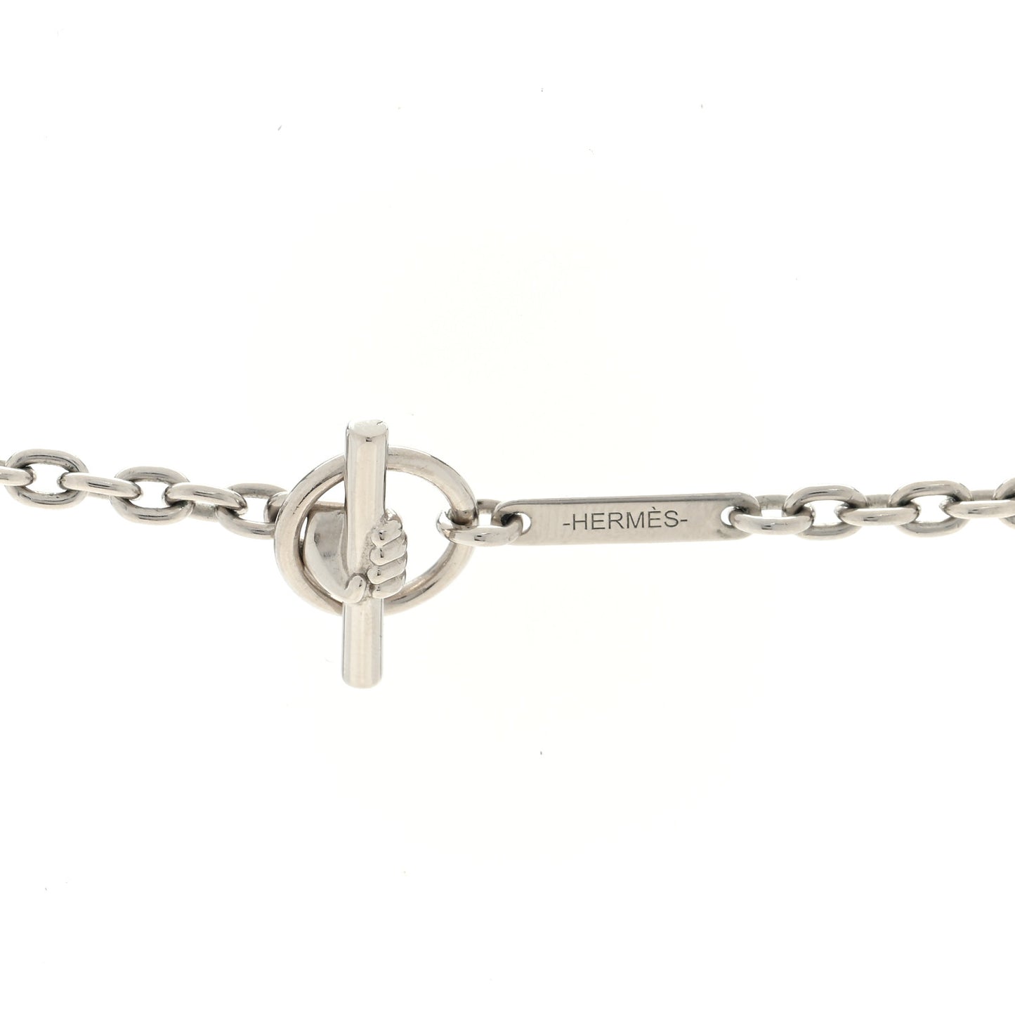 Lacquered Palladium Cavalier Necklace Craie