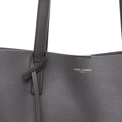 Saint Laurent Calfskin Large Shopping Tote Coal 12 of 12