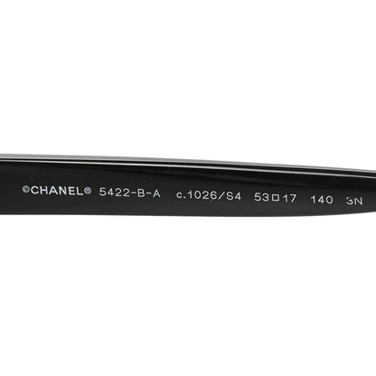 Chanel Acetate Strass Square Sunglasses 5422-B-A Black White 5 of 7