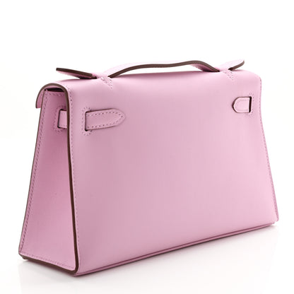 Hermes Swift Kelly Pochette Clutch Mauve Sylvestre 3 of 7